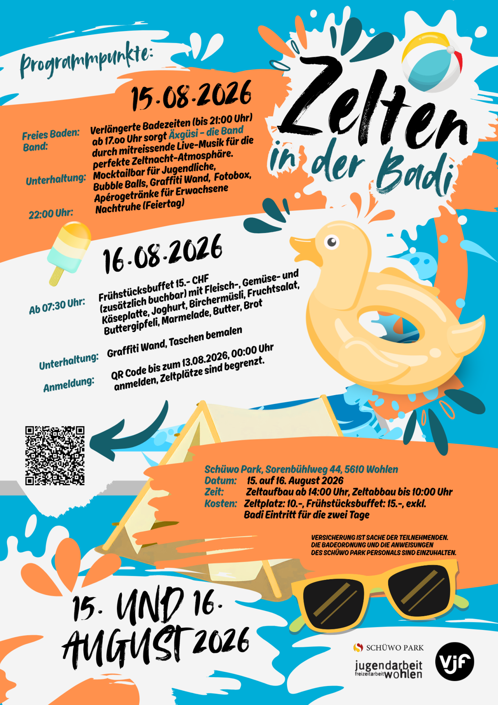 Zelten in der Badi 2026